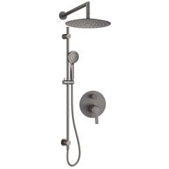 Deante Arnika Duschset Unterputz mit Kopfbrause graphit NACD6QP