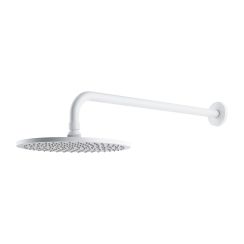 Omnires SlimLine Kopfbrause mit Brausearm 25.4x25.4 cm rund weiß WGSET1WM