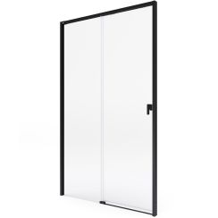 Roca Metropolis-N Duschtüren 100 cm Schiebe- schwarz Matte/durchsichtiges Glas AMP1310016M