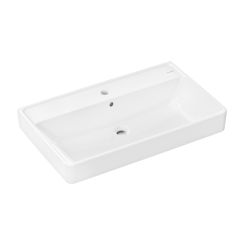 Hansgrohe Xanuia Q Waschbecken 80x48 cm rechteckig Klassisch-Aufsatzwaschbecken weiß glanz 60250450