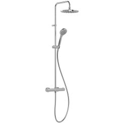 Tres Base Duschset Wandmontage mit Kopfbrause chrom 21639301