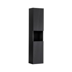Comad Nova Black Badschrank 30x25x140 cm Seitenschrank hängend schwarz NOVA BLACK D 80-03-2D(W80-02D)
