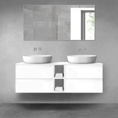 Set Badschrank Oltens Vernal 60002000, Waschtischplatte Oltens Vernal 63011000, 60021000