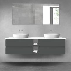 Set Badschrank Oltens Vernal 60001400, Waschtischplatte Oltens Vernal 63009000, 60021400