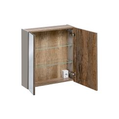 Comad Santa Fe Taupe Badschrank 60x17x65 cm Spiegelschrank grau SANTA FE TAUPE 84-60-A-2D