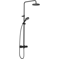 Kludi Dive Duschset Wandmontage mit Thermostat mit Kopfbrause schwarz 6807939-00