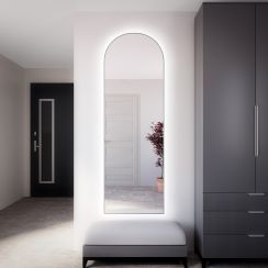 Baltica Design Tiny Border Pastille Cut Spiegel 50x110 cm mit Beleuchtung silber 5904107926612