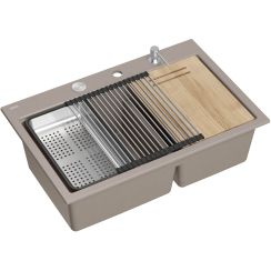 Quadron Marc 120 GraniteQ-Spüle 76x50 cm beige HQC7650U4_BS