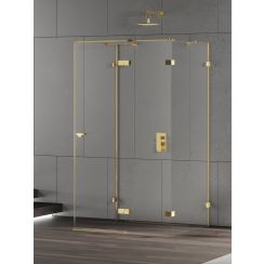 New Trendy Eventa Gold Shine Duschkabine 100x90 cm rechteckig gold Glanz/durchsichtiges Glas EXK-4807