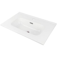 Deante Tubo Waschbecken 60x38.5 cm rechteckig Möbel-Einbauwaschbecken weiß glanz CTU_6U6M