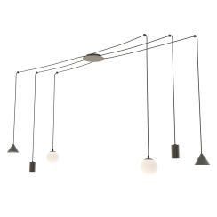 Emibig Fuji Pendelleuchte 6x0 W schwarz 13496