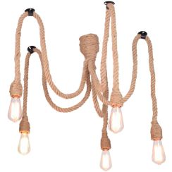 Goldlux Rope Pendelleuchte 5x12 W beige 312921