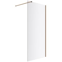 Excellent Vidoq begehbare duschwand 120 cm kupfer gebürstet/durchsichtiges Glas KAEX.1506.1200.LP.CB