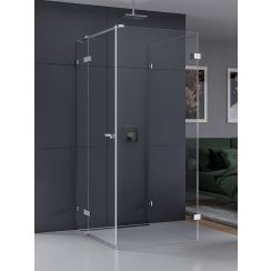 New Trendy Eventa Duschkabine 100x90 cm rechteckig chrom Glanz/durchsichtiges Glas EXK-4605