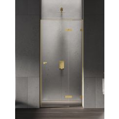 New Trendy Eventa Gold Shine Duschtüren 110 cm aufklappbar gold Glanz/durchsichtiges Glas EXK-4678