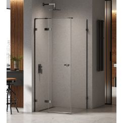 New Trendy Eventa Black Chrome Duschkabine 120x70 cm rechteckig schwarz Glanz/durchsichtiges Glas EXK-6169