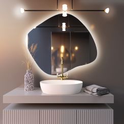 Baltica Design Bright Stain III Spiegel 100x86 cm mit Beleuchtung 5904107915494