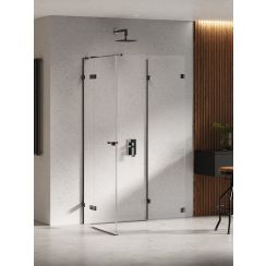 New Trendy Eventa Black Chrome Duschkabine 90x90 cm quadratisch schwarz Glanz/durchsichtiges Glas EXK-6280