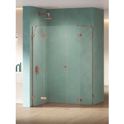 New Trendy Eventa Copper Shine Duschkabine 130x80 cm rechteckig kupfer Glanz/durchsichtiges Glas EXK-6457