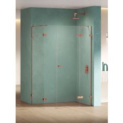 New Trendy Eventa Copper Shine Duschkabine 130x100 cm rechteckig kupfer Glanz/durchsichtiges Glas EXK-6470
