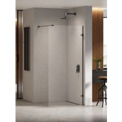New Trendy Eventa Black Chrome Walk-In Duschwand 60 cm schwarz Glanz/durchsichtiges Glas EXK-6294