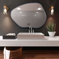 Baltica Design Bright Stain I Spiegel 100x72 cm mit Beleuchtung silber 5904107916927
