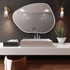 Baltica Design Bright Stain I Spiegel 90x64 cm mit Beleuchtung weiß 5904107916651