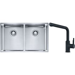 Set Stahlspüle Franke Box 127.0370.188, Küchenarmatur Franke Urban 115.0627.523