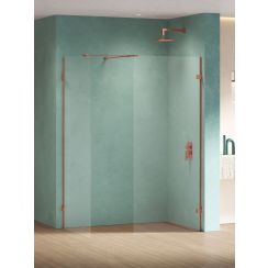 New Trendy Eventa Copper Shine Walk-In Dusche 150x90 cm kupfer Glanz/durchsichtiges Glas EXK-6570
