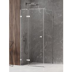 New Trendy Avexa Duschkabine 100x80 cm rechteckig chrom Glanz/durchsichtiges Glas EXK-1481