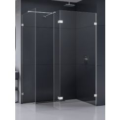 New Trendy Eventa begehbare duschwand 140 cm chrom Glanz/durchsichtiges Glas EXK-4648