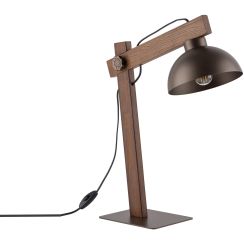 TK Lighting Oslo Tischlampe 1x15 W holz-braun 5788