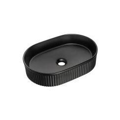 Comad Beyond Waschbecken 48x32.5 cm oval Aufsatzwaschbecken schwarz matte BEYOND 5 BLACK ( E-6564 )