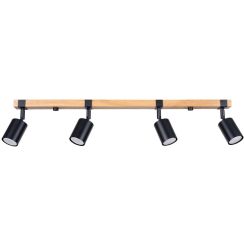 Sollux Lighting Fager Deckenlampe 4x10 W schwarz-holz SL.1346