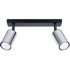 Sollux Lighting Winx Deckenlampe 2x10 W schwarz-chrom SL.1367