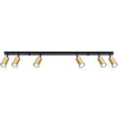 Sollux Lighting Winx Deckenlampe 6x10 W schwarz-gold SL.1388