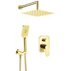 Deante Alpinia Duschset Unterputz mit Kopfbrause gold NAC_Z9LP