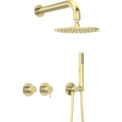 Deante Silia Duschset Unterputz mit Kopfbrause gold NQS_R0YK