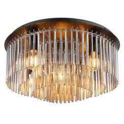 Globo Lighting Gorley Deckenlampe 5x60 W schwarz-chrom-verraucht 15698D1