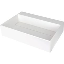 Deante Correo Waschbecken 60x40 cm rechteckig Aufsatzwaschbecken weiß matte CQR_AU6M