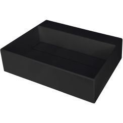 Deante Correo Waschbecken 50x40 cm rechteckig Aufsatzwaschbecken schwarz matte CQR_NU5M
