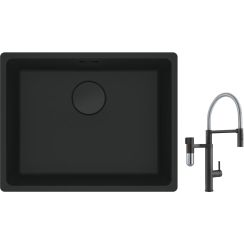Set Küchenarmatur Franke Vital Semi-Pro 120.0621.313, Granitspüle Franke Maris 125.0697.759