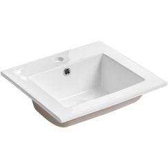 Comad Waschbecken 42x42 cm quadratisch Möbel weiß glanz UM-CFP 9048B/8023
