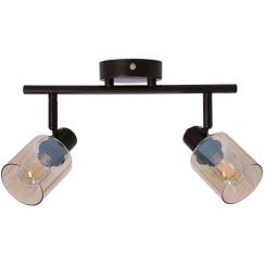 Candellux Agra Deckenlampe 2x40 W schwarz-bernstein 92-25043