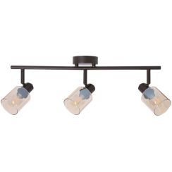 Candellux Agra Deckenlampe 3x40 W schwarz-bernstein 93-25050