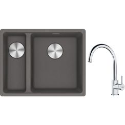 Set Granitspüle Franke Maris 125.0687.270, Küchenarmatur Franke Lina 115.0693.228