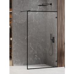 New Trendy Avexa Black Walk-In Duschwand 50 cm schwarz Matte/durchsichtiges Glas EXK-2046