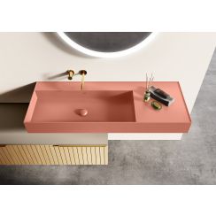 Elita Level Waschbecken 120.5x45.5 cm rechteckig Klassisch rosa matte RE041461196600