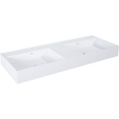 Elita Level Waschbecken 120.5x45.5 cm rechteckig Klassisch-Doppelt weiß matte RE041461205290