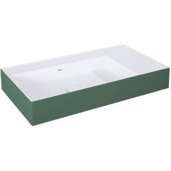 Elita Level Waschbecken 80.5x45.5 cm rechteckig Klassisch weiß-grün matte RE041461216200